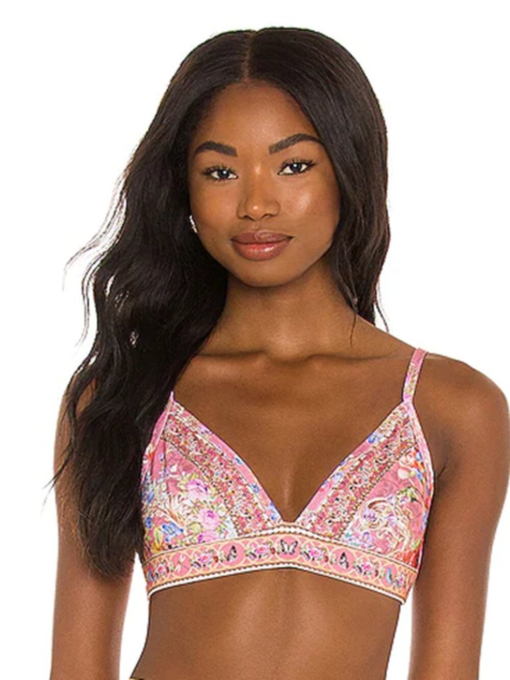 Camilla Patchwork Heart Soft Cup Bra Bralette Crop Top Size XS - Picture 9 of 13